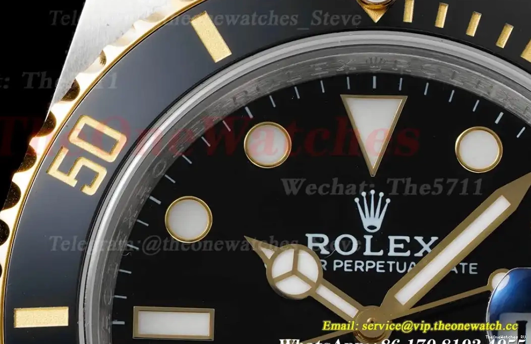 116613LN Black 40mm Wrapped SS Dot Submariner YG KF VR3135 0527